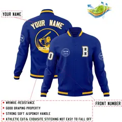 Royal Full-Snap Varsity Letterman Baseball Jacket 4