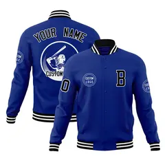 Royal Full-Snap Varsity Letterman Baseball Jacket 1