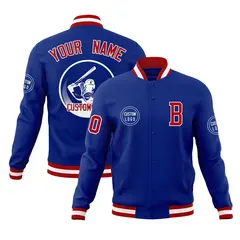 Royal Full-Snap Varsity Letterman Baseball Jacket 1