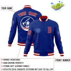 Royal Full-Snap Varsity Letterman Baseball Jacket 4