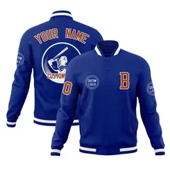 Royal Full-Snap Varsity Letterman Baseball Jacket 1