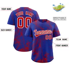 Royal Fumes Graffiti Pattern Authentic Baseball Jersey 2