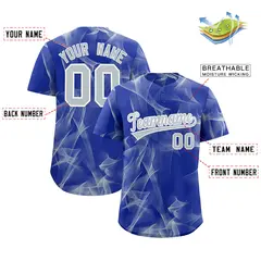 Royal Fumes Graffiti Pattern Authentic Baseball Jersey 2