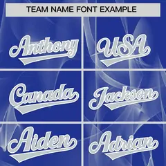 Royal Fumes Graffiti Pattern Authentic Baseball Jersey 3