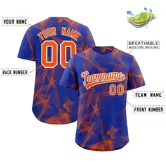 Royal Fumes Graffiti Pattern Authentic Baseball Jersey 2
