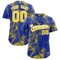 Royal Fumes Graffiti Pattern Authentic Baseball Jersey