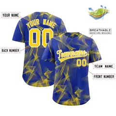 Royal Fumes Graffiti Pattern Authentic Baseball Jersey 2