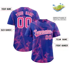 Royal Fumes Graffiti Pattern Authentic Baseball Jersey 2