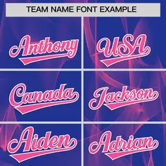Royal Fumes Graffiti Pattern Authentic Baseball Jersey 3