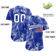 Royal Fumes Graffiti Pattern Authentic Baseball Jersey 2