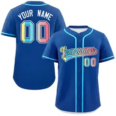 Royal Genderflux Pride Month Baseball Jersey