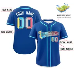 Royal Genderflux Pride Month Baseball Jersey 2