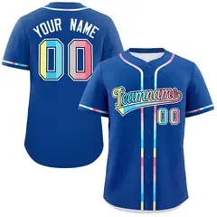 Royal Genderflux Pride Month Baseball Jersey 1