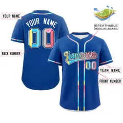 Royal Genderflux Pride Month Baseball Jersey 2