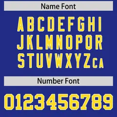 Royal Gold and White Side Stripe Pattern Football Jersey 4