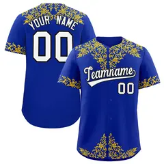 Royal Gold Baroque Style Baseball Jersey