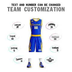 Royal Gold Classic Mesh Basketball Jersey 4
