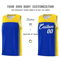 Royal Gold Classic Sets Basketball Jersey 3