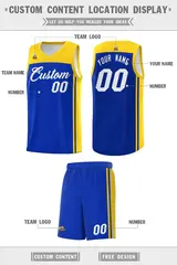 Royal Gold Classic Sets Basketball Jersey 5