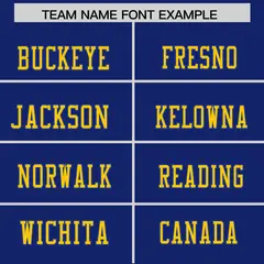 Royal Gold Color Block Authentic Football Jersey 3