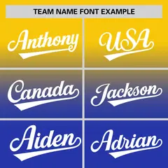 Royal Gold Gradient Authentic Baseball Jersey 3