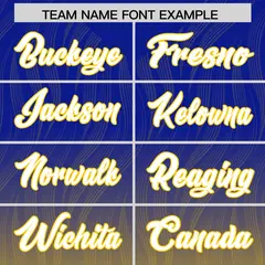 Royal Gold Gradient Authentic Outdoor Football Jersey 3