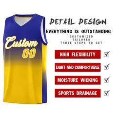 Royal Gold Gradient Basketball Jersey Sports Uniform 2