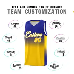 Royal Gold Gradient Basketball Jersey Sports Uniform 4