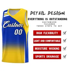 Royal Gold Gradient Basketball Jersey Sports Uniform 2
