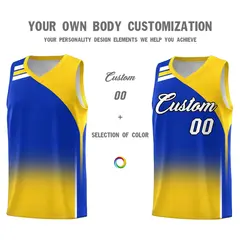 Royal Gold Gradient Basketball Jersey Sports Uniform 3