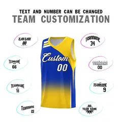 Royal Gold Gradient Basketball Jersey Sports Uniform 4