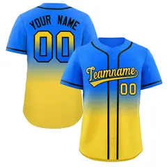 Royal Gold Gradient Fashion Baseball Jersey