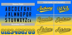 Royal Gold Gradient Fashion Baseball Jersey 3
