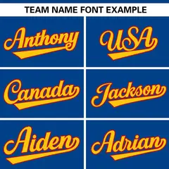 Royal Gold Gradient Full Button Baseball Jersey 3