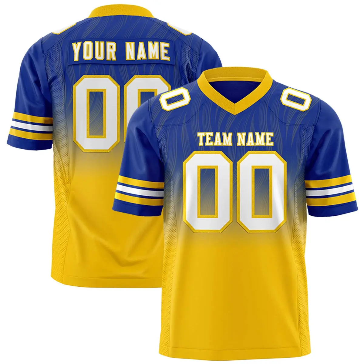 Royal Gold Gradient Outdoor Flag Football Jersey
