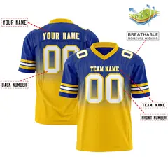 Royal Gold Gradient Outdoor Flag Football Jersey 2