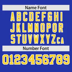 Royal Gold Gradient Side Design Authentic Baseball Jersey 4