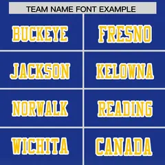 Royal Gold Gradient Side Pattern Authentic Football Jersey 3