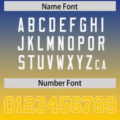 Royal Gold Gradient Side Pattern Authentic Football Jersey 4