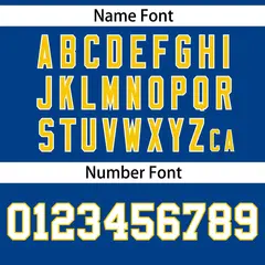 Royal Gold Gradient Side Star Pattern Baseball Jersey 4