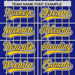 Royal Gold Gradient Stripe Fashion Sleeves Baseball Jersey 3
