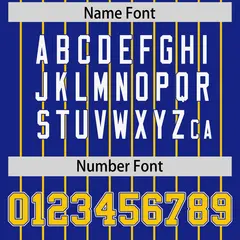 Royal Gold Gradient Stripe Fashion Sleeves Baseball Jersey 4