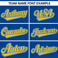Royal Gold Gradient Thick Stripe Raglan Baseball Jersey 3
