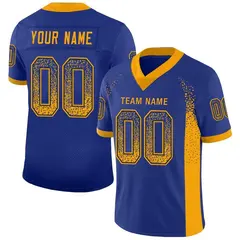 Royal Gold-Navy Drift Fashion Mesh Football Jersey 1