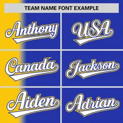 Royal Gold Pinstripe Gradient Baseball Jersey 3