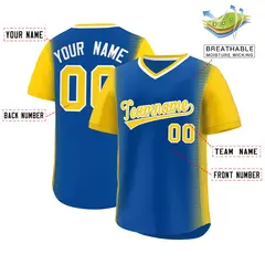 Royal Gold Raglan Pullover Baseball Jersey 2