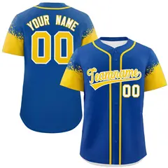 Royal Gold Raglan Sleeves Authentic Baseball Jersey