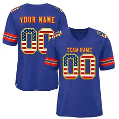 Royal Gold-Red Classic Authentic Football Jersey