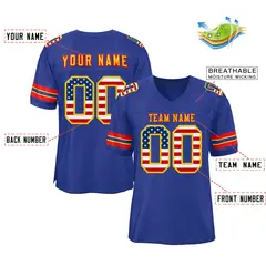 Royal Gold-Red Classic Authentic Football Jersey 2