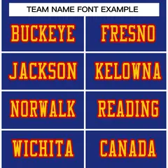 Royal Gold-Red Classic Authentic Football Jersey 3